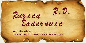 Ružica Doderović vizit kartica